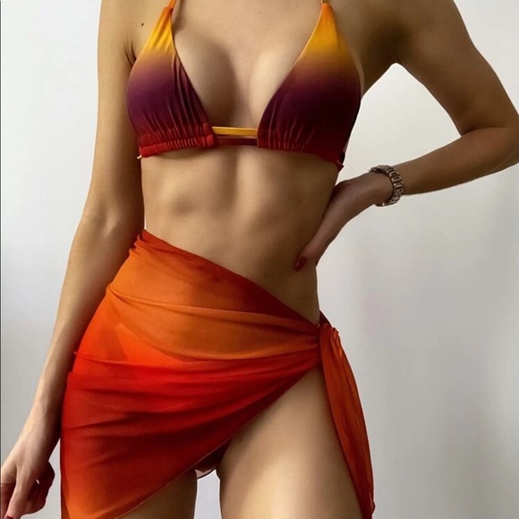 SUNSET VIBE 3 piece swim suit - Picture 1 of 2